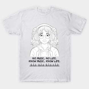 No music, no life. Know music, know life T-Shirt